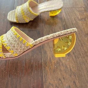 Kate Spade lemon wedge heel, size 9.5, NWOT